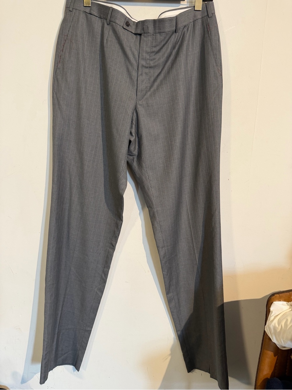 Isaia new Gray Pinstripe Dress Pants
